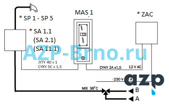 Монетный автомат для одного душа MAS 1 AZP Brno Чехия (фото, схема)